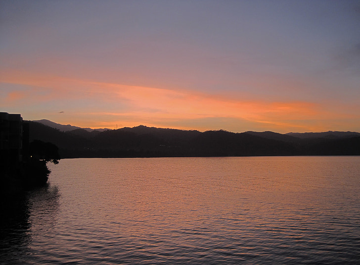 Kivu-See, Wasser, Damm, See, große, Afrika, Sonnenaufgang