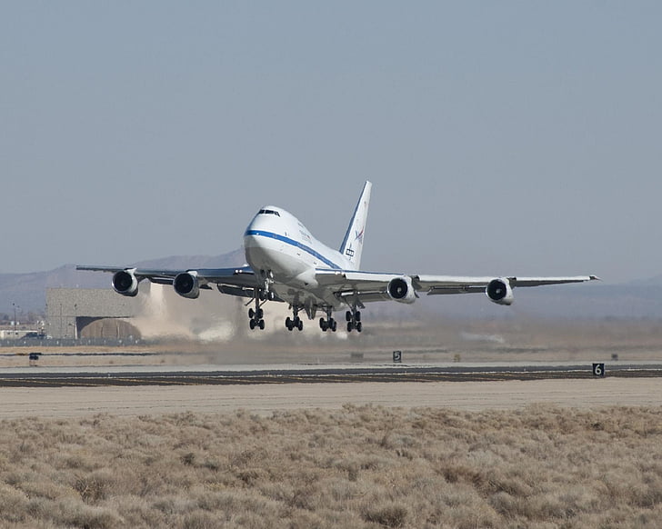 jetliner, õhkutõusu, Boeing 747sp, muudetud, teleskoop, NASA, riiklike