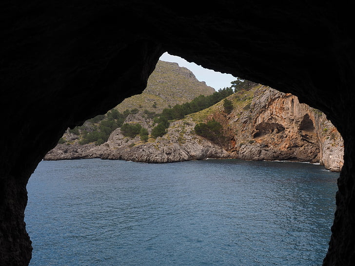 bokade, sa calobra, Bay i sa calobra, Serra de tramuntana, havsvik, Mallorca, platser av intresse