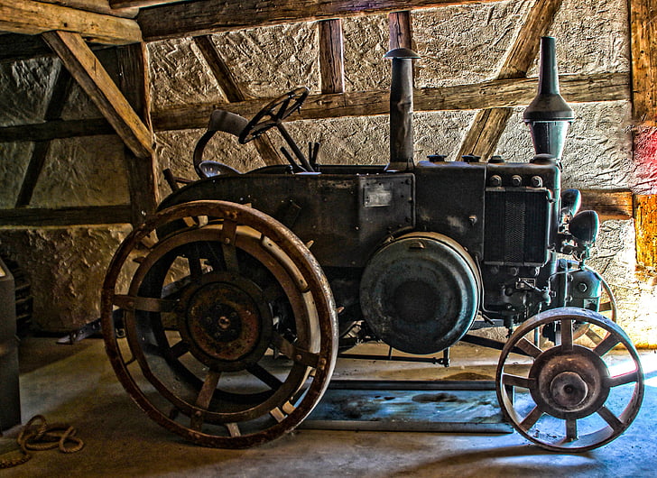 traktor, staré, poľnohospodárstvo, Antique, starý traktor, Oldtimer, Čelný kryt