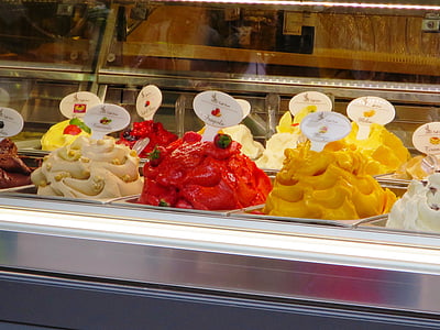 gelateria, gelat, eiscafe, gel, dolços, Itàlia, festa