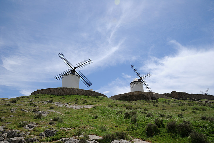 mill, windmill, wind, sky