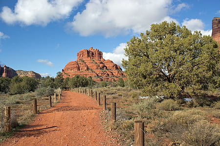 Sedona, màu đỏ, đá, hẻm núi, cảnh quan, Arizona, đá sa thạch