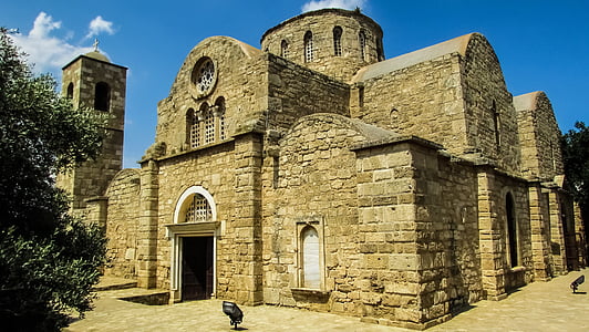Kypr, Famagusta, Ayios Varnava, klášter, kostel, staré, náboženství