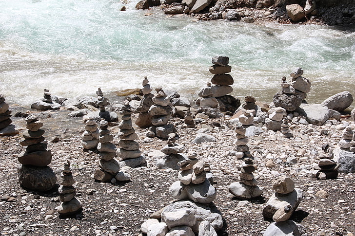 cairn, stack, stones, stability, shaky