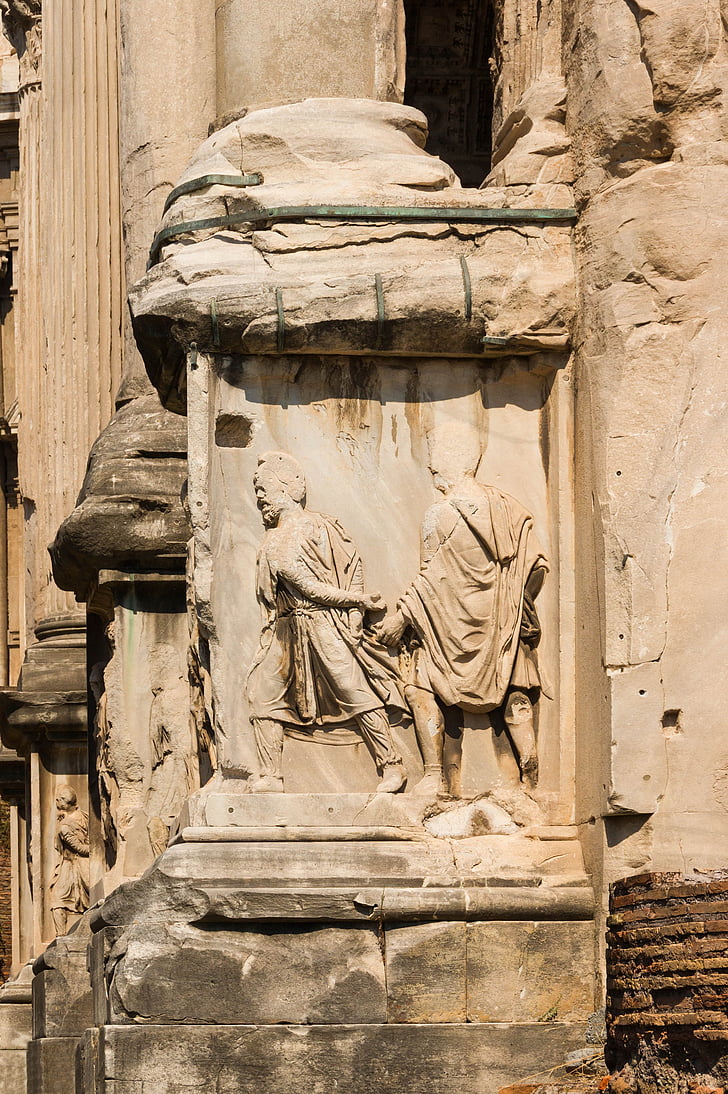 Forum romanum, Arch, Septimius severus, Róma, ősi, Olaszország, építészet