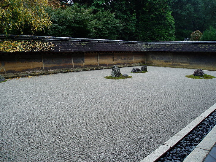 Art, superfície de concret, Artesania, cultura, garrden japonès, Temple gaden, Zen