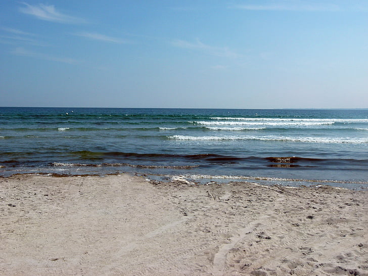 Mar Báltico, mar, Playa del mar Báltico, Costa, ola, Playa, Banco
