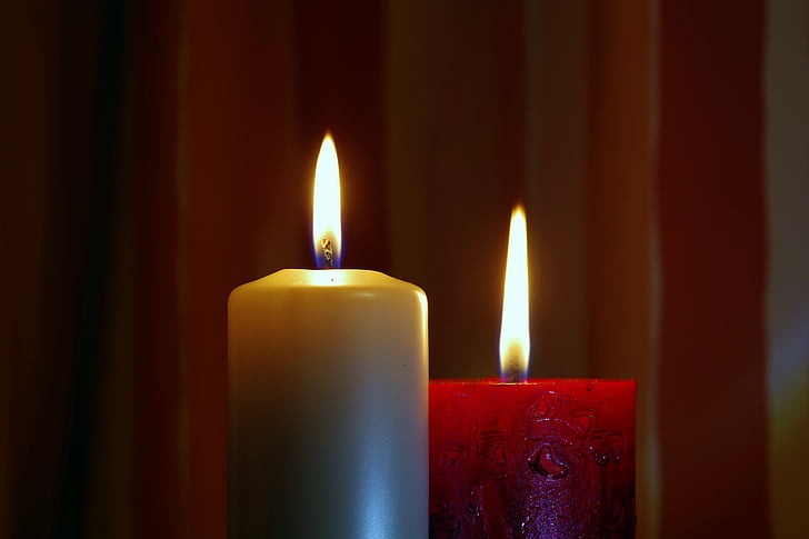 sveča, plamen, svetlobe, sijaj, dima, spomin, dušni mir