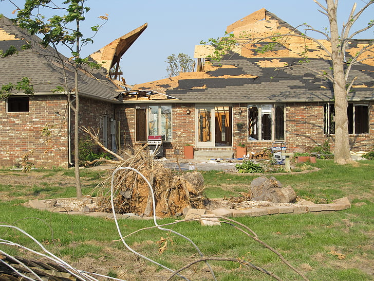 Tornado, förstörelse, Joplin, Missouri, förödelse, vraket, hus