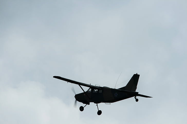 avió, ala fixa, Bosbok, volant, aèria a càrrec, cel, exhibició
