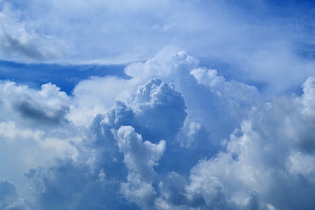 구름, 기적, 아름 다운, 스카이, 블루, 하얀, 빛