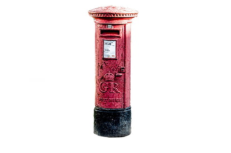 Post, doboz, Postbox, piros, mail, brit, Letterbox