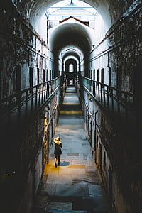 abandoned, alley, architecture, building, eerie, hallway, tunnel