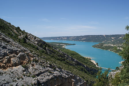 gorges, verdon, mountains, france, water, green, river