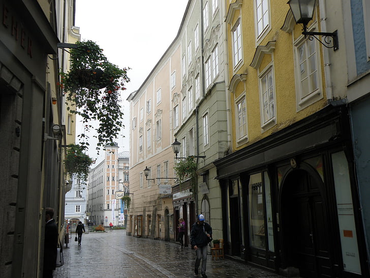rue, histoire, maisons, Linz, Autriche
