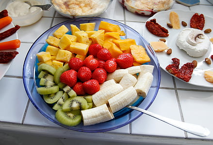 fruit, fruits, vitamins, healthy, colorful, fruit plate, frisch