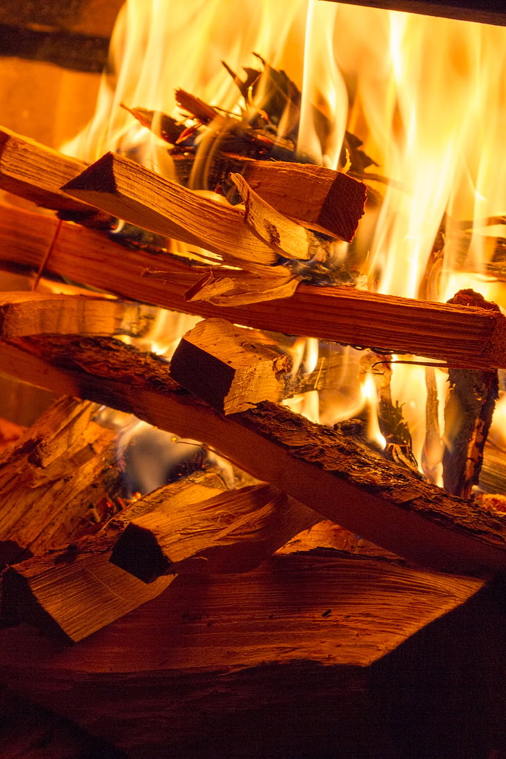 foc, flama, fusta, cremar, llar de foc foc, foc de fusta, brases