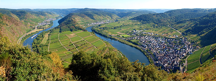 Mecklemburg-Pomerània Occidental, calmont, corba, vinyes, veure, paisatge fluvial, Sachsen