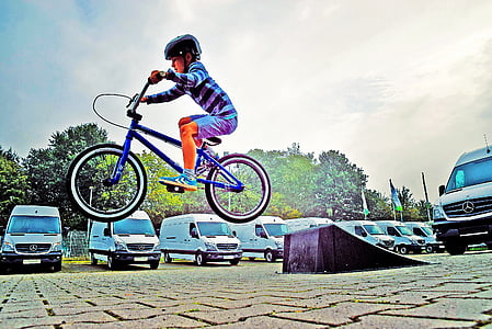 action, bike, boy, child, fun, leisure, mercedes