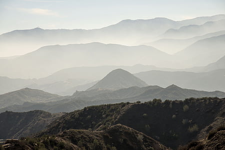 Landschaft, landschaftlich reizvolle, Misty, Berge, Himmel, Landschaft, San Bernardino National forest