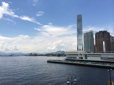 Hong kong, Victoria harbour, Harbour city, Architektúra, Panoráma mesta, Mestská Panoráma, Mestská scéna