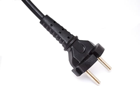 plug, socket, the round socket, isolated, round, black jack, power cable