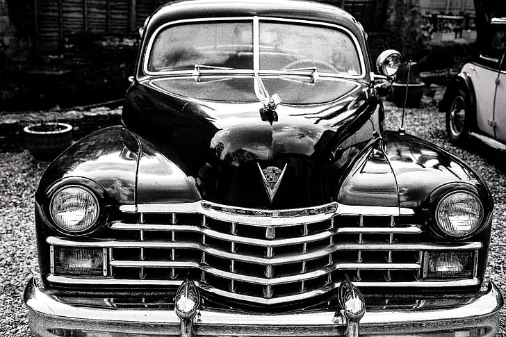 Vintage, bil, Cadillac, bil, kjøretøy, klassisk, design