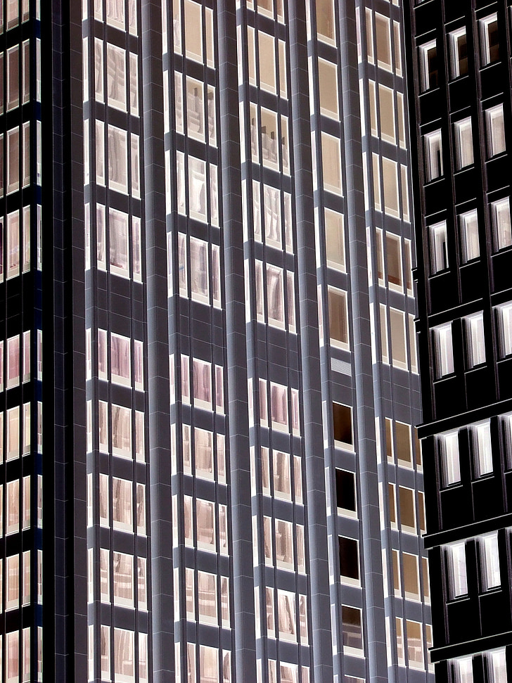 ουρανοξύστης, εσωτερικό μέτωπο, Βερολίνο, πόλη, κτίριο γραφείων, παράθυρο