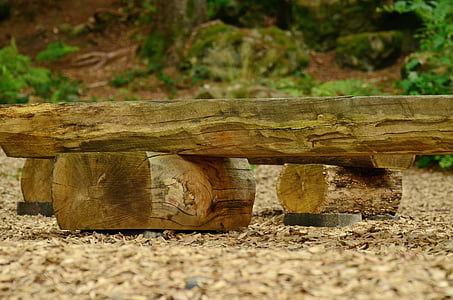 seat, wooden bench, forest, bench, click, out, wood