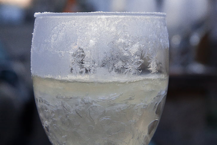 vetro, Champagne, congelati, gelo, celebrazione, Capodanno, Cheers