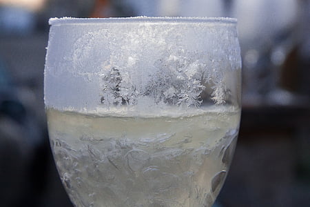 vidrio, Champagne, congelados, Frost, celebración, fin de año, saludos