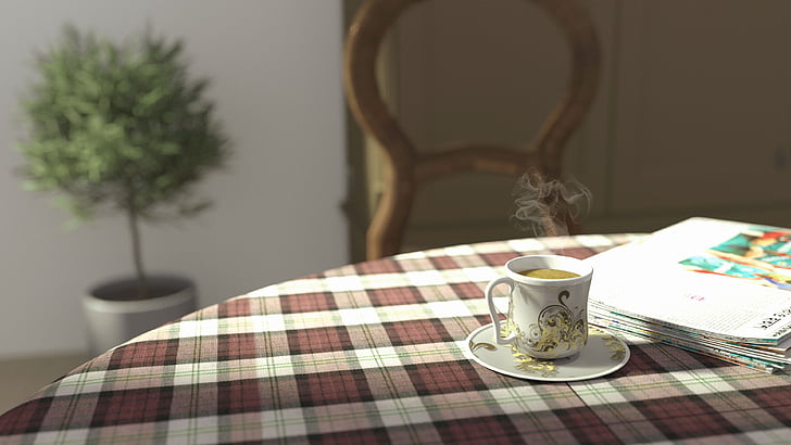 ceai de masă, ceai, tabel, dimineata, Cupa, fierbinte, băutură