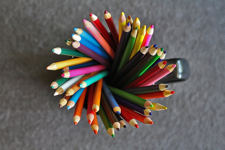 olovke, olovke u boji, olovke u boji, obrazovanje, škola, crtanje, pisati