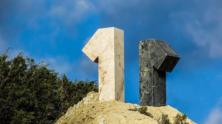 Cyprus, Ayia napa, sochársky park, jedným, číslo, kríž