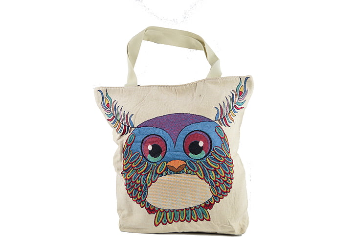 bag, cloth bag, bag with owl