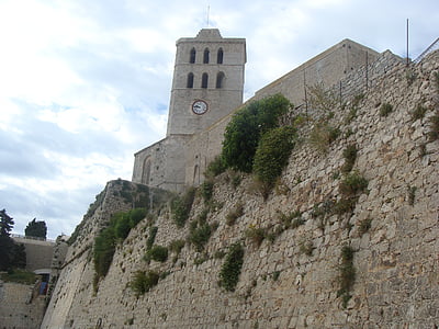 빌라 franch, 오래 된, rom, 클록 타워, 건물, 돌, 대 수도원