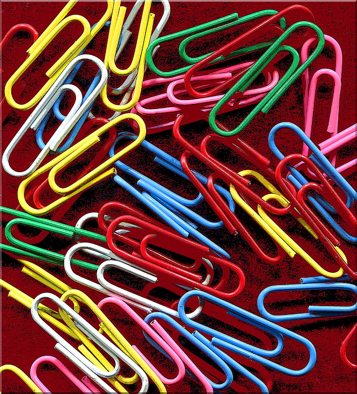 paperclip, colorful, clip