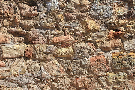 parede, velho, medieval, pedra, textura, pano de fundo, padrão