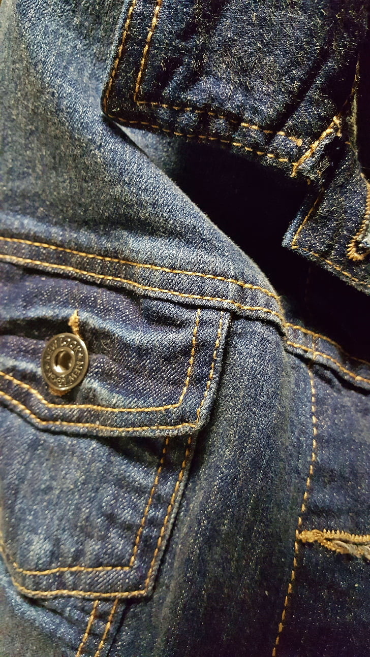 sarja de Nimes, azul, textura, jaqueta jeans, weave, segmento, moda
