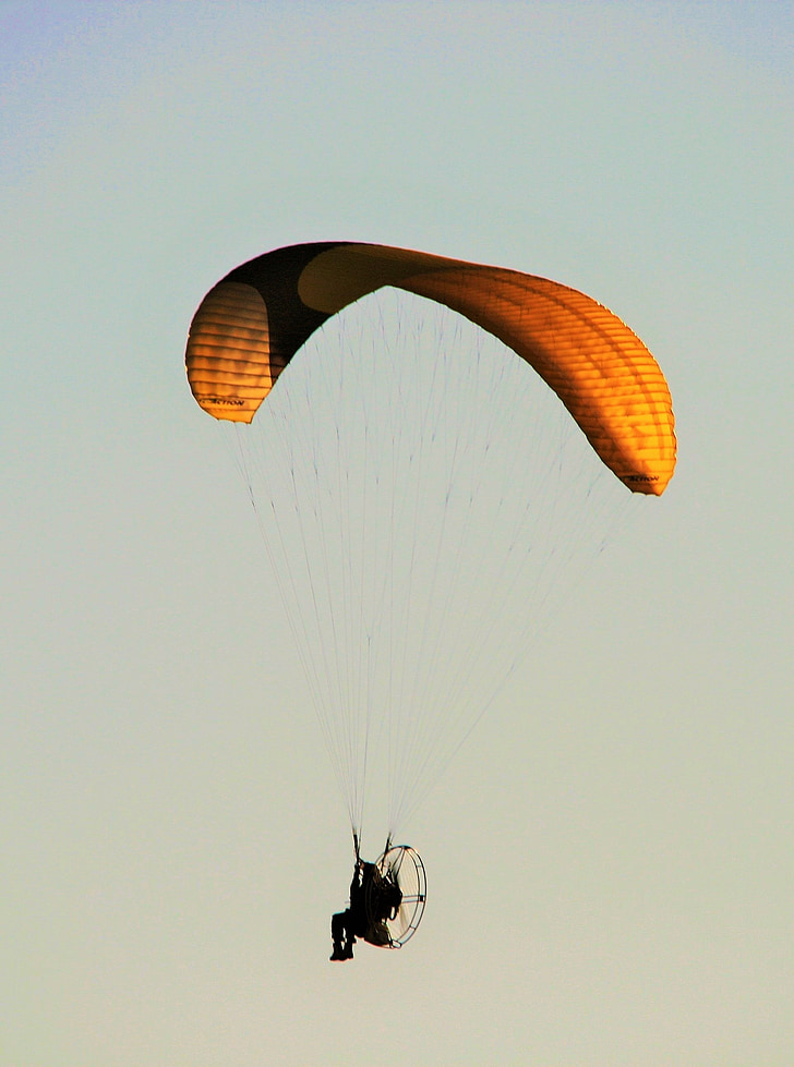 motorized parafoil, parachute, canopy, motor, airborne, air show