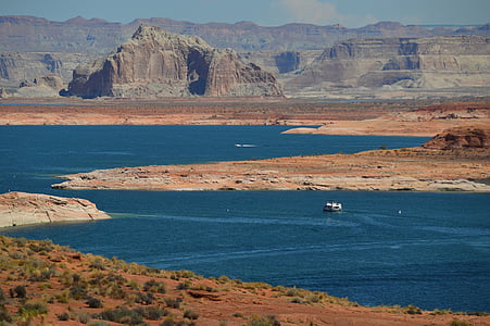Arizona, paysage, Lac, Powell, eau, é.-u., Canyon