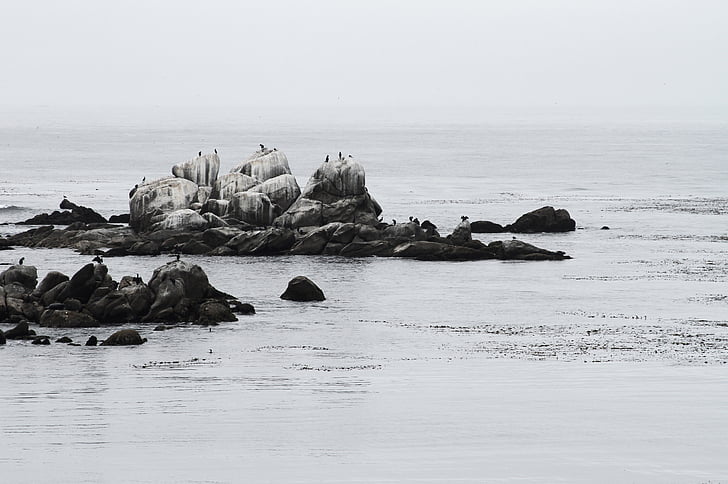 rocks, water, peaceful, serene, serenity, lonliness, sea