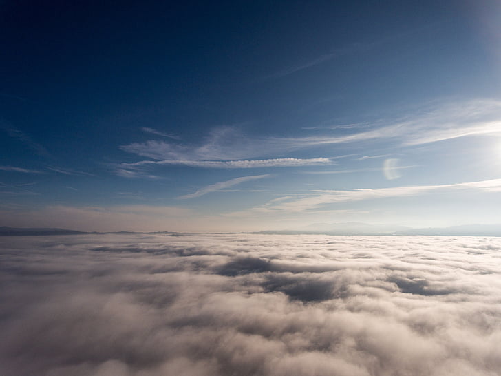 selva marine, aerial view, clouds, sky, aviation, cloud - sky, cloudscape
