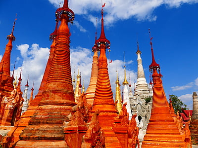en entrée, inlesee, Myanmar, Birmanie, pagode, Temple, stupa