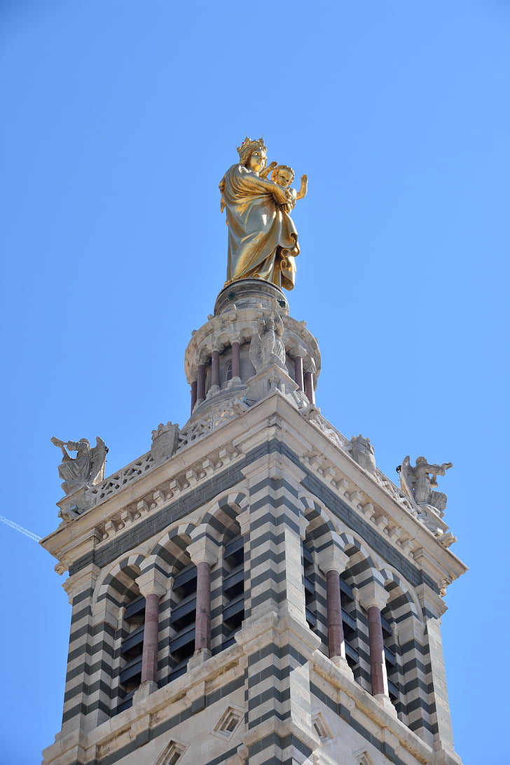 Marseille, turism, Notre-dame-de-la-garde, arkitektur, kyrkan, berömda place