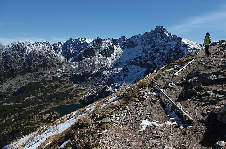 sentiero escursionistico, Świnica, Tatry, tatras polacco, Alti Tatra, il Parco nazionale, paesaggio