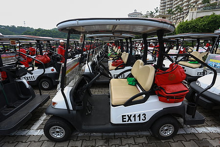 golf cart, Mission hills, sarkana