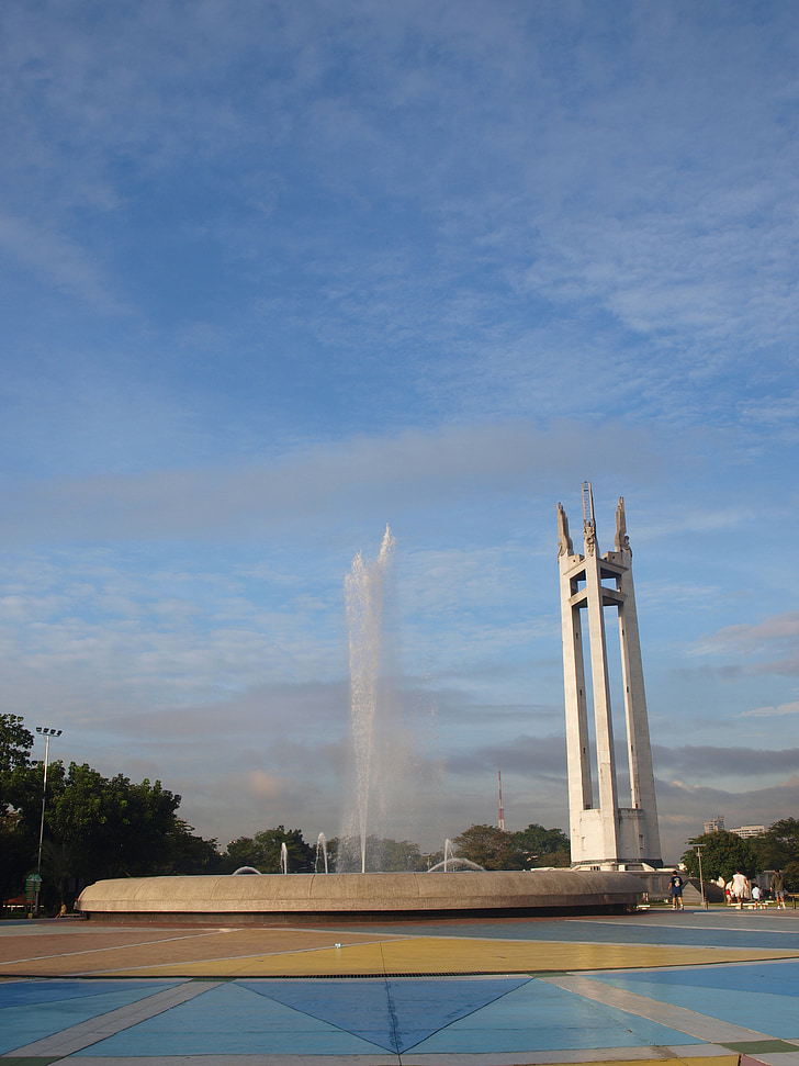 monument, fountain, landmark, city, manila, philippines, historic