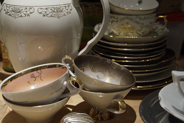 porcelán, babička, staré, Antique, historicky, zberateľské poháre, teeservice